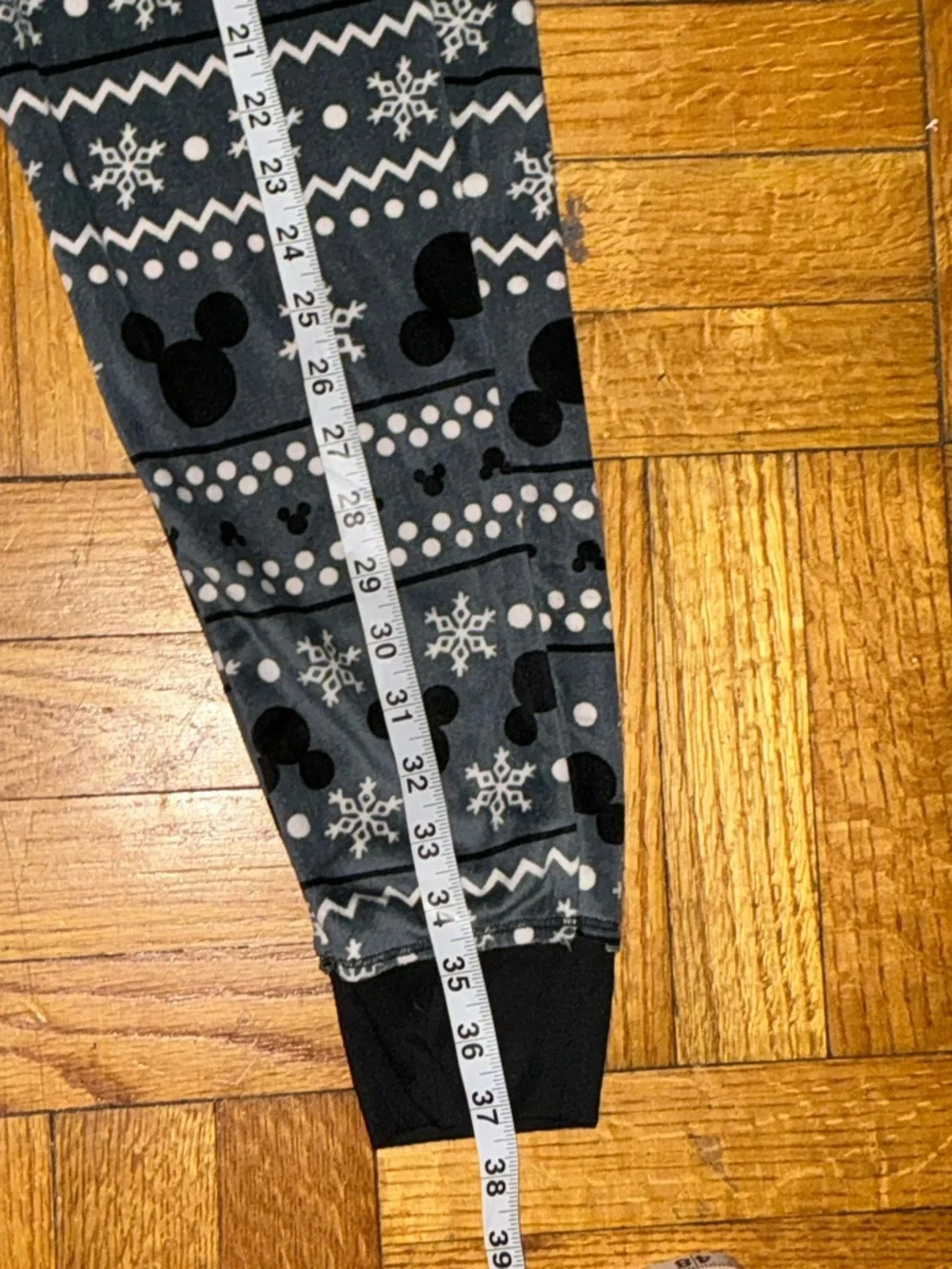Disney, Pajama Set, Size Large, Gray, White & Black, Soft Plush - Picture 11 of 11